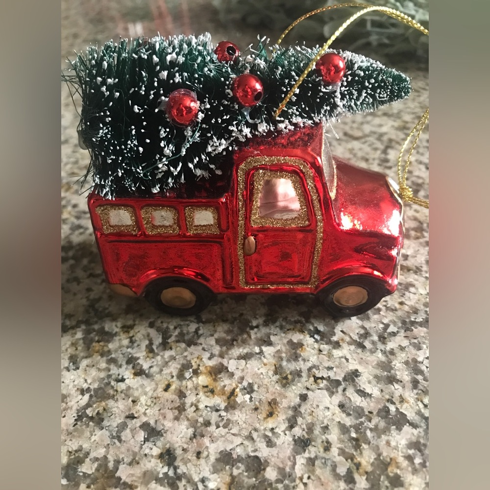 Red Truck Christmas Ornament